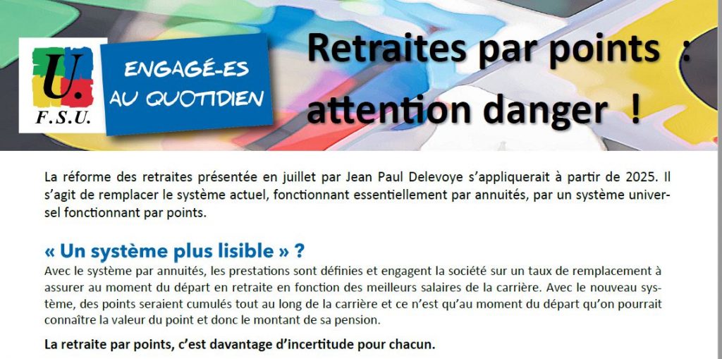 Retraites par points : attention danger !