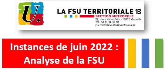 Instances de juin 2022 : Analyse de la FSU
