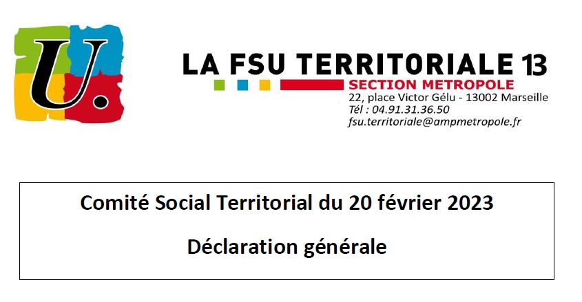 Comité Social Territorial du 20/02/2023