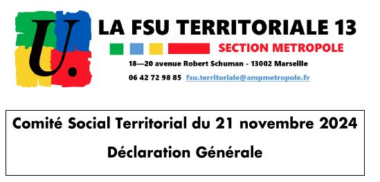 Comité Social Territorial du 21/11/2024