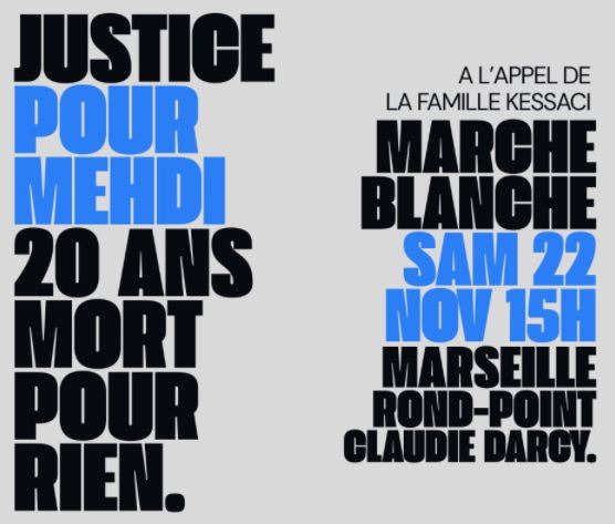 Marche blanche dédiée à Mehdi Kessaci