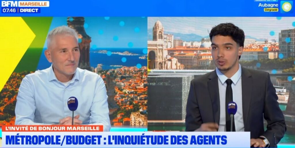 Budget métropolitain: intervention de la FSU Territoriale sur BFM Marseille
